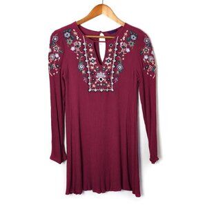 Aeropostale Embroidered Floral Boho Tunic Dress XS